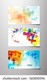 Set of abstract colorful cross variations.