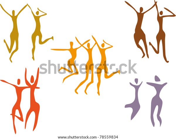 colorful dancing figures