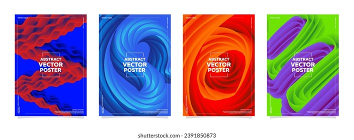 A set of abstract colorful dynamic backgrounds