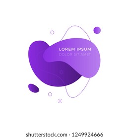 set of abstract colorful fluid shapes.  gradient geometric frames. flat vector illustration easy to edit and customize. modern design elements for business cards, invitations, flyers, brochures