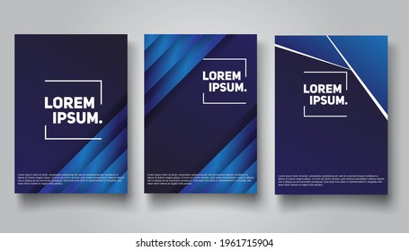 Set Of Abstract Colorful geometric background. Minimal covers design. Perfect for backgrounds for the cover of magazines, Banner, Poster.
