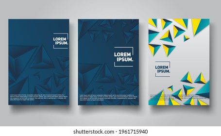 Set Of Abstract Colorful geometric background. Minimal covers design. Perfect for backgrounds for the cover of magazines, Banner, Poster.