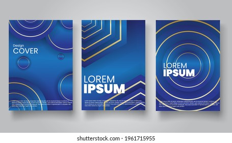 Set Of Abstract Colorful geometric background. Minimal covers design. Perfect for backgrounds for the cover of magazines, Banner, Poster.