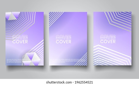 Satz abstrakter, bunter, geometrischer Hintergrund. Minimale Deckengestaltung. Ideal für Hintergründe für die Titelseite von Magazinen, Banner, Poster.