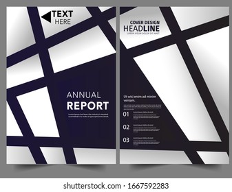 Set Abstrakte farbige geometrische moderne Bericht Flyer Broschüre Broschüre, die Präsentation Titelblatt, Zeitschriftenwerbung. abstrakter Hintergrund. Vorlagenlayout der Vektorillustration im A4-Format