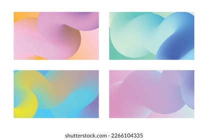 set of abstract colorful gradient covers
