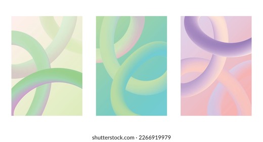 set of abstract colorful gradient covers