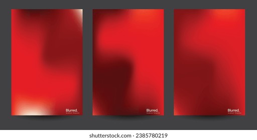 set of Abstract colorful  gradient template background - Red gradient  background