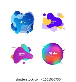 Set of abstract colorful graphic elements. Design background. Vector illustration. Can be used for advertising, marketing, presentation