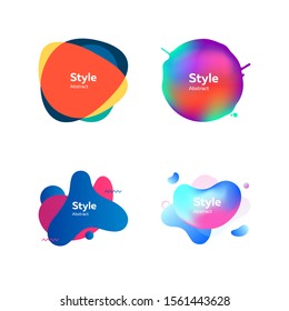 Set of abstract colorful graphic elements. Design background. Vector illustration. Can be used for advertising, marketing, presentation