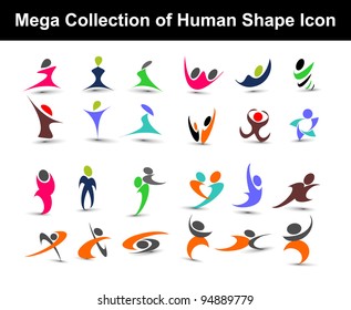 set of abstract colorful icons element.