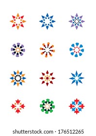set of abstract colorful icons. vector
