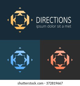 Set of abstract colorful logotypes. Abstract concept logo.