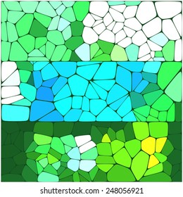 Set of abstract colorful mosaic patterns