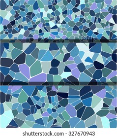 Set of abstract colorful mosaic patterns