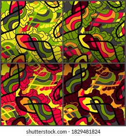 Set of abstract colorful patterns
