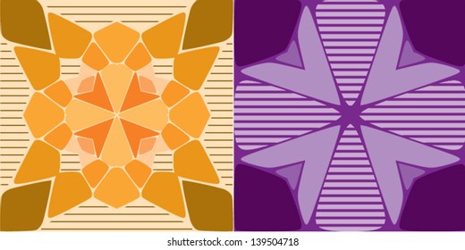 set of abstract colorful seamless backgrounds