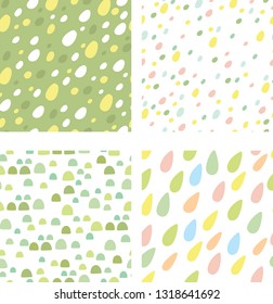 Set of abstract colorful seamless pattern