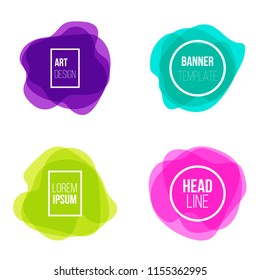 Set of abstract colorful shapes. Vector illustration for covers, invitations, flyers