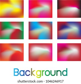 Set abstract colorful smooth blurred background.