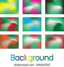 Set abstract colorful smooth blurred background.