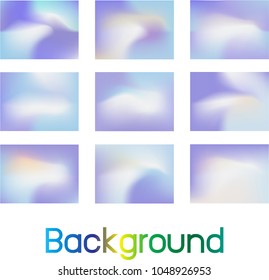 Set abstract colorful smooth blurred background.