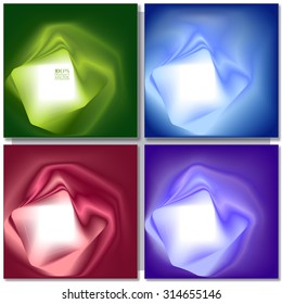 Set of abstract colorful square backgrounds. Vector design