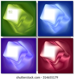 Set of abstract colorful square backgrounds. Vector design