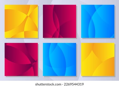 Set of abstract colorful square. eps 10.