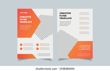 Set of abstract colorful vector design template for flyer brochure cover poster annual report, geometric modern complex shape layout in a4.