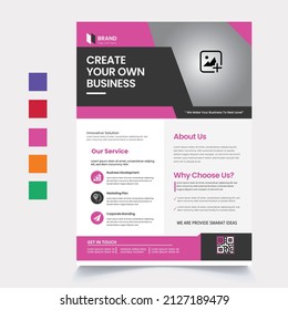 Set of abstract colorful vector design template for flyer brochure cover poster annual report, geometric modern complex shape layout in a4.