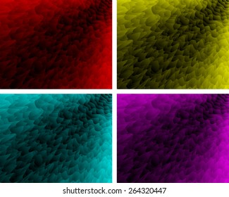 Set of abstract colorful wavy backgrounds for your design