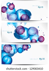 Set of abstract colorful web headers and cards