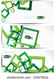 Set of abstract colorful web headers and cards