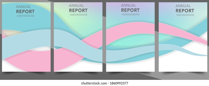 Set Abstract colors geometric modern annual report flyer Brochure leaflet, the presentation cover, magazine advertising. cover with an abstract background. vector template layout of A4 format