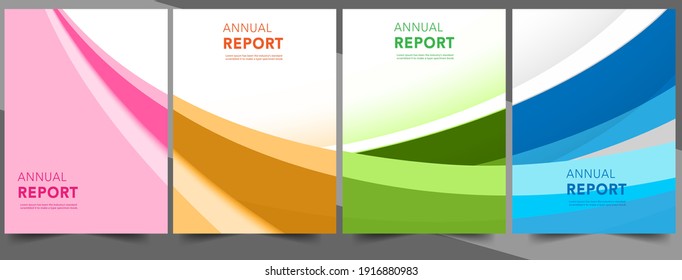 Set Abstract colors geometric modern annual report flyer Brochure leaflet, the presentation cover, magazine advertising. cover with an abstract background. vector template layout of A4 format