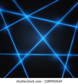 Set of abstract colors laser beam. Transparent is isolated on a black background. Vector illustration. 