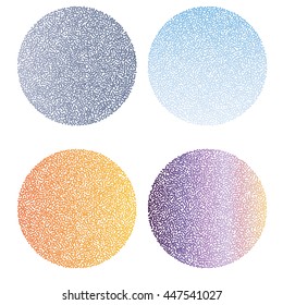 Set of Abstract colour Halftone Design Elements, vector illustration, logo