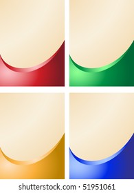 Set of abstract coloured banners