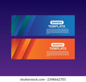 Set of Abstract colourful banner design template template.elegant and creative design illustration