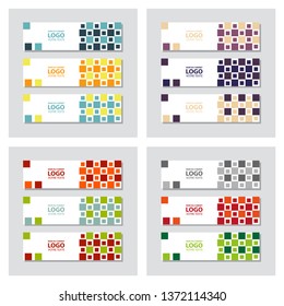 Set of abstract corporate business banner template, horizontal advertising business banner layout template flat design set , clean abstract cover header background for website design