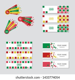 Set of abstract corporate business banner template, horizontal advertising business banner layout template flat design set , clean abstract cover header background for website design