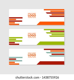 Set of abstract corporate business banner template, horizontal advertising business banner layout template flat design set , clean abstract cover header background for website design