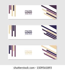 Set of abstract corporate business banner template, horizontal advertising business banner layout template flat design set , clean abstract cover header background for website design