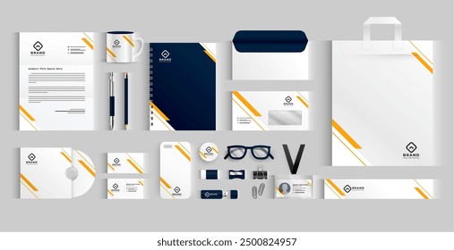 set of abstract corporate stationery banner for business promotion vector