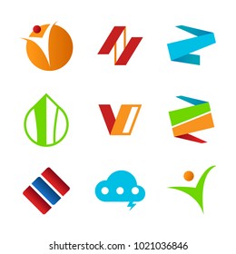 Set of Abstract Corporate Symbols Set