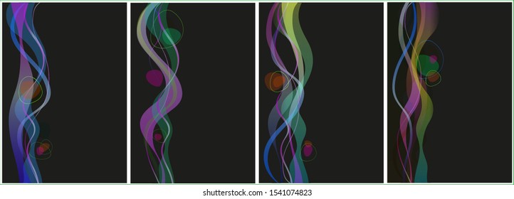 Set of abstract cover background designed with the arrangement of colors and styles in modern styles.