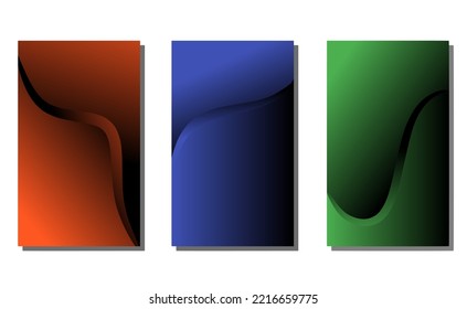 Set of abstract cover design