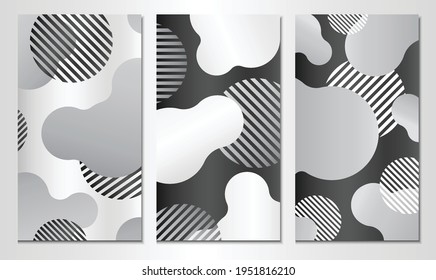 Conjunto de plantilla de portada abstracta. Diseño vertical. 
