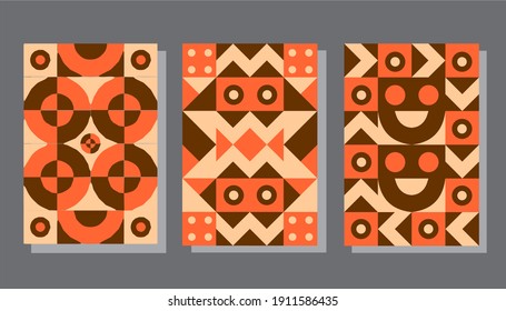 establecer fondos de cubiertas abstractas con forma geométrica. Fondos de geometría coloreada, aplicables a la cubierta, póster